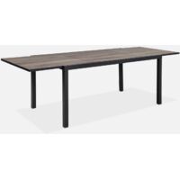 Mesa de jardín extensible de DPC y aluminio, 8 plazas