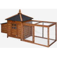 Gallinero de madera con corral para 2 gallinas