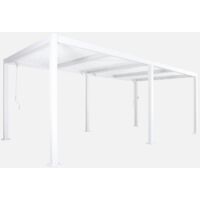 Pérgola bioclimática 3x6m de aluminio y acero con lamas orientables