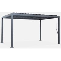 Pérgola bioclimática 3x4m de aluminio y acero con lamas orientables