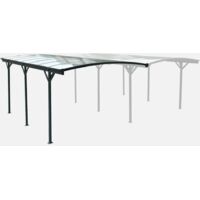 Extensión para cobertizo de aluminio y policarbonato 15m²