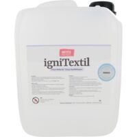 Bidon de traitement ignifuge efficace pour tous types de textiles format 5L - 1L = 10m2 de tissu naturel très léger ignifugé – Référence Ignitextile