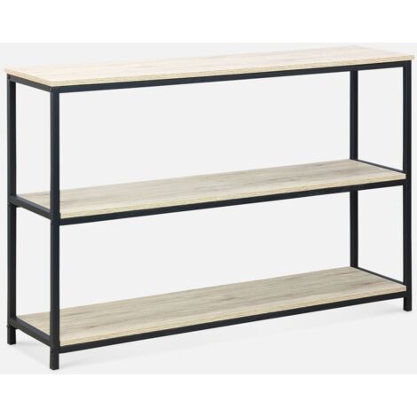 HOMBAZAAR Libreria Ad Angolo 5 Ripiani Industrial - Scaffale Alto 180cm In Legno E Metallo - Vintage, Autoportante Per Casa E Ufficio - Bianco