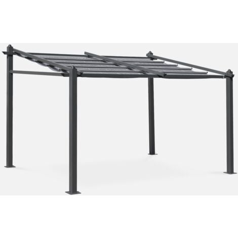 3x4m  Pergola in alluminio con copertura scorrevole
