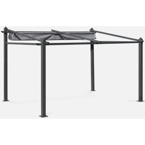 3x4m  Pergola in alluminio con copertura scorrevole