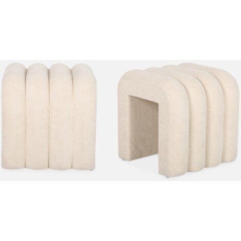 Set 2 pouf contemporanei in tessuto (1/5)