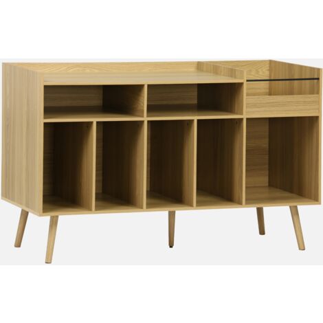 Mobile vinile XL vintage decorativo in legno, 130cm (1/4)