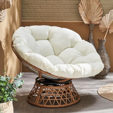 Poltrona papasan girevole a 360° in polirotilene