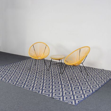 furn. Checkerboard Tappeto – Riciclato Interno/Esterno Reversibile Quadrierboard Resistente Alle Intemperie Facile Da Pulire Tappeto (Verde - 120x180cm