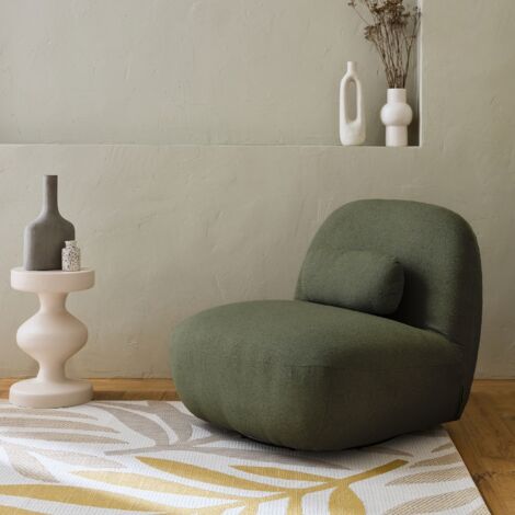 Poltrona girevole 360° bouclé (1/5)