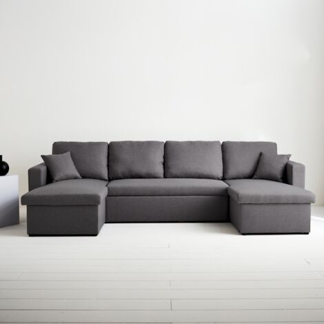 Divano letto panoramico in tessuto, 4 posti