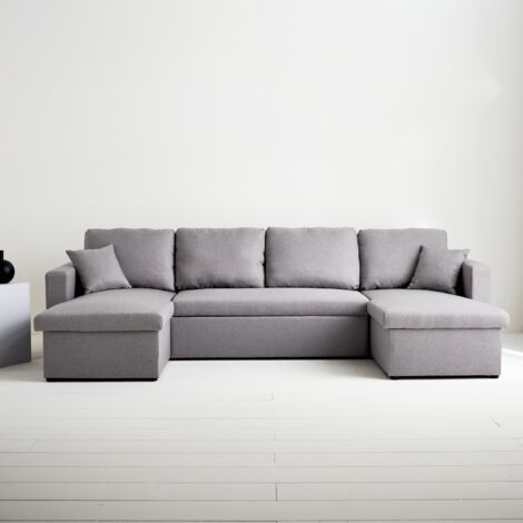 Divano letto panoramico in tessuto, 4 posti