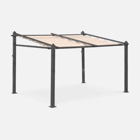 3x4m  Pergola in alluminio con copertura scorrevole