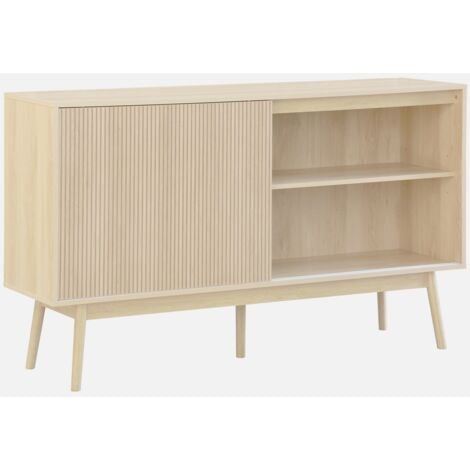 Credenza scandinava a 2 ante effetto legno, 150cm