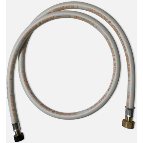 Tubo Flessibile Per Gas GPL Propano - 1/2 X 1/2 IG - Lunghezza 20-40 Cm - TRCR - Giallo