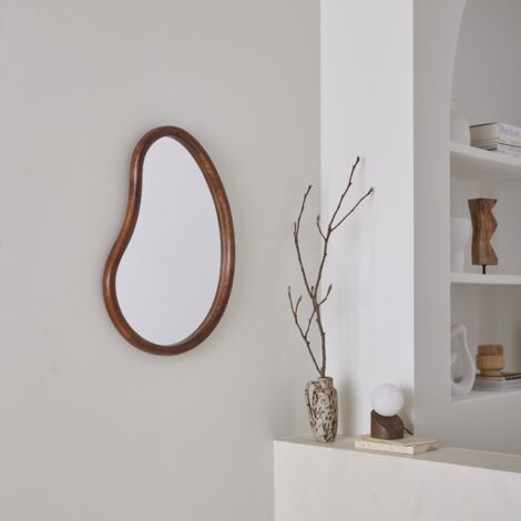 Specchio organico in legno di abete, 65cm