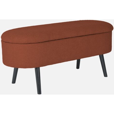 Cassapanca con rivestimento bouclé