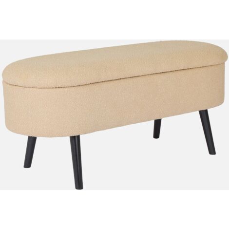 Cassapanca con rivestimento bouclé