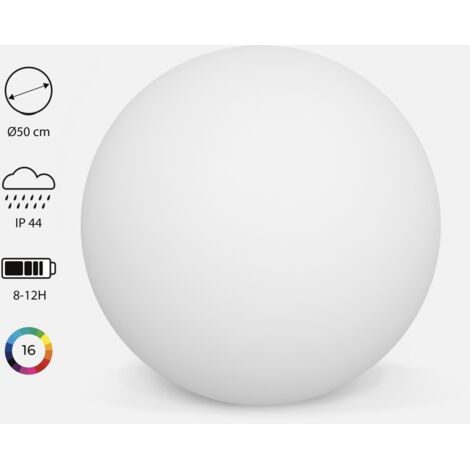 Palla luminosa a LED senza fili, per interni/esterni, 16 colori