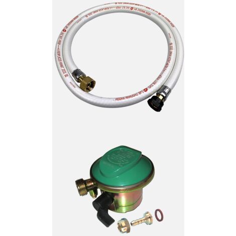 Tubo flessibile per gas butano Quick-On 20mm con regolatore, 1,5m