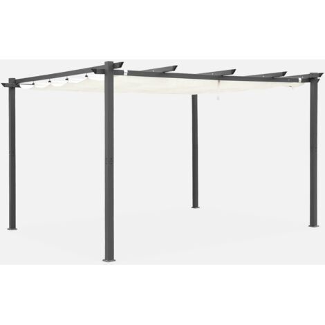 Pergola 3x4m in alluminio telo scorrevole