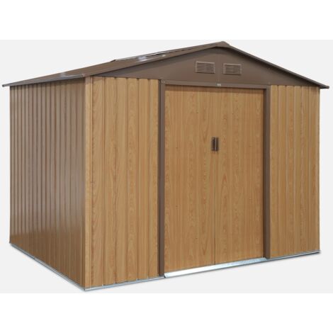 Casetta da giardino in metallo con kit di ancoraggio, 5.9m²