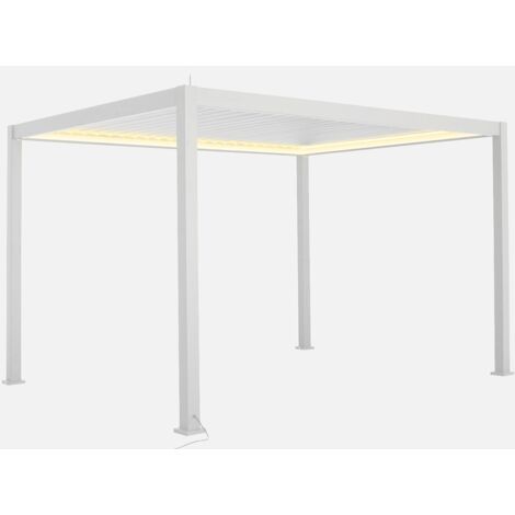 Pergola 3x4m elettrica in alluminio con illuminazione a LED