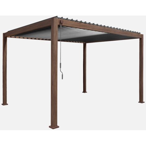 Pergola bioclimatica 3x4m in alluminio, lamelle orientabili