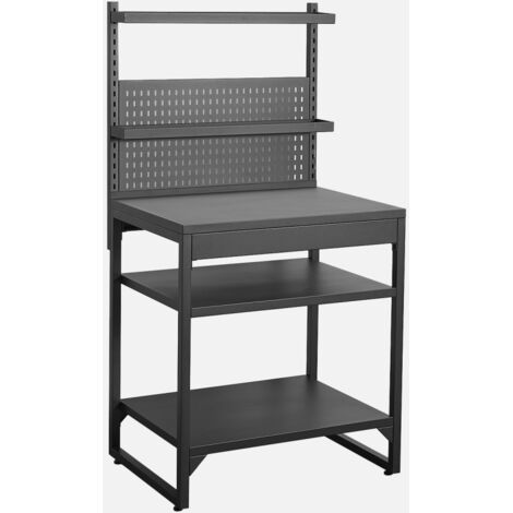 Modulo cucina da esterno in acciaio con 2 ripiani, 2 piani e supporto a parete, 80cm