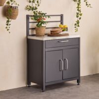 Modulo cucina da esterna in acciaio 1 cassetto e 2 ante, 80cm