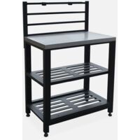 Modulo cucina da esterno in acciaio 2 ripiani, 80cm