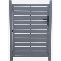 Cancello da giardino in alluminio con serratura e maniglia, 100cm