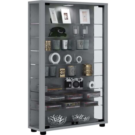 Holz Glas Stand Vitrine Lumo Mini