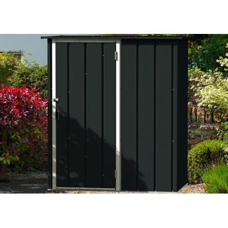 DURAMAX Metall-Gerätehaus Easy 1,5x0,9m Gerätehaus aus Metall in Anthrazitgrau, Geräteschrank mit 0,31 mm Wandstärke Gartenhaus
