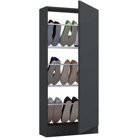 FulisaHT Schuhschrank 1 Tür anthrazit. (1/3)