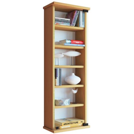 Loposa Regal CD,DVD Aufbewahrung 150 CD 6 Ablagen Buche dekor.
