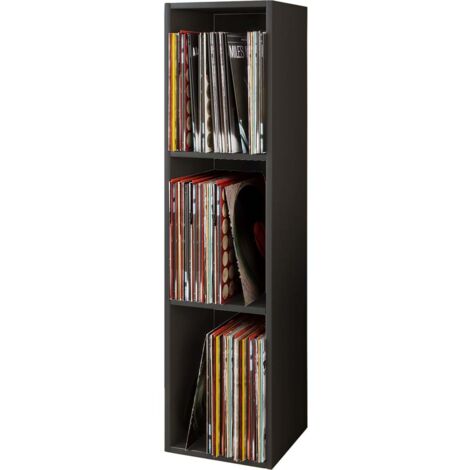 Platto3 Regal für LP 3 Ablagen schwarz.
