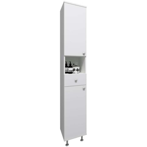 Nilosi Hochschrank Bad weiß. (1/4)