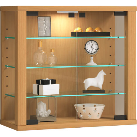 VitrosaS Vitrinenschrank wandhängend 2 Türen buche.