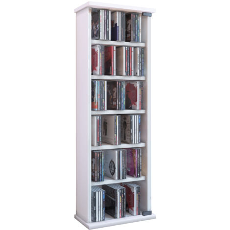 Holz CD DVD Stand Regal Vetro Glastür
