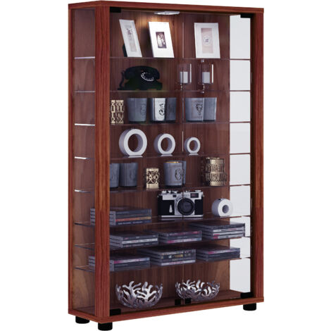 Holz Glas Stand Vitrine Lumo Mini