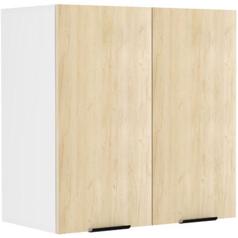 Fasola Küchenoberschrank 60 cm 2 Türen Eiche Dekor, weiß. (1/3)