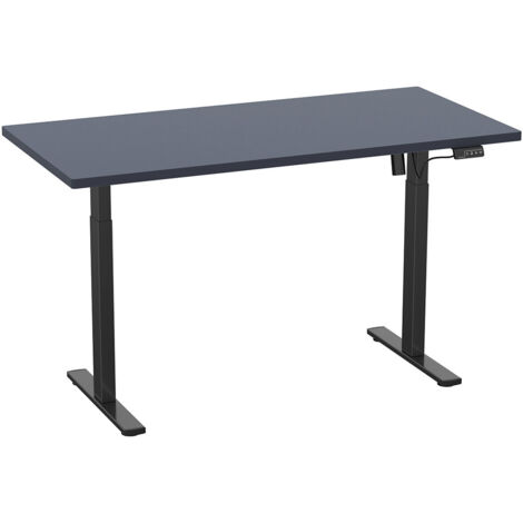 LonaE Schreibtisch elektrische Höhenverstellfunktion 140x80x71-120cm anthrazit, schwarz. (1/3)