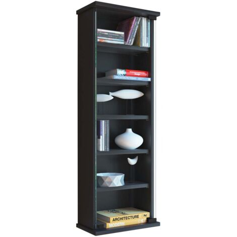 CD DVD Wandregal Schrank Loposa Glastür