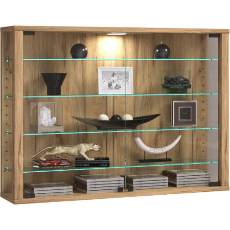 VitrosaL Vitrinenschrank wandhängend 2 Türen Eiche dekor.