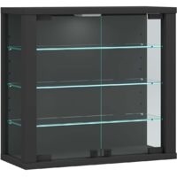 VitrosaS Vitrinenschrank wandhängend 2 Glastüren anthrazit.