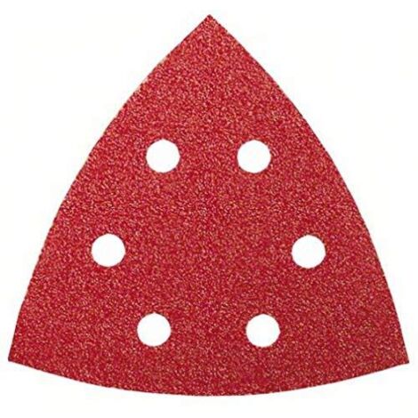BOSCH - 5 FOGLI ABRASIVI PER LEVIGATRICEDELTA 93MM GRANA 240 6 FORI VELCRO (1/3)
