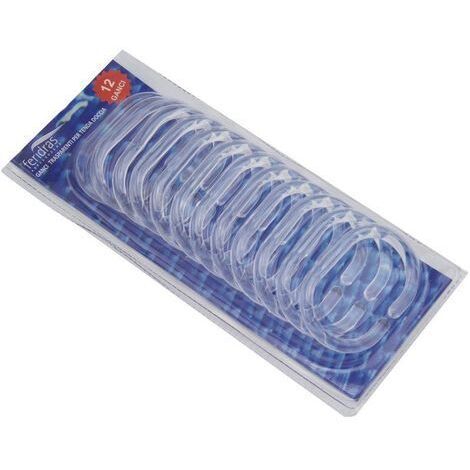 SET 12 GANCI DOCCIA TRASPARENTI