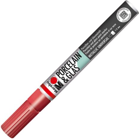 MARABU - PENNARELLO PER PORCELLANA E VETRO 1-2MM ROSSO 732 (1/3)