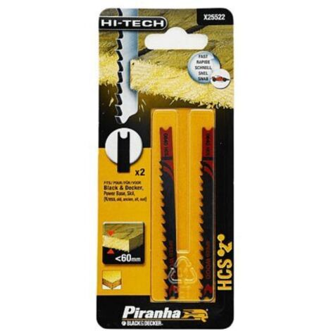 BLACK&DECKER PIRANHA 2 LAME PER SEGHETTOLEGNO TAGLI RAPIDI 100x4.0mm X25522 (1/5)